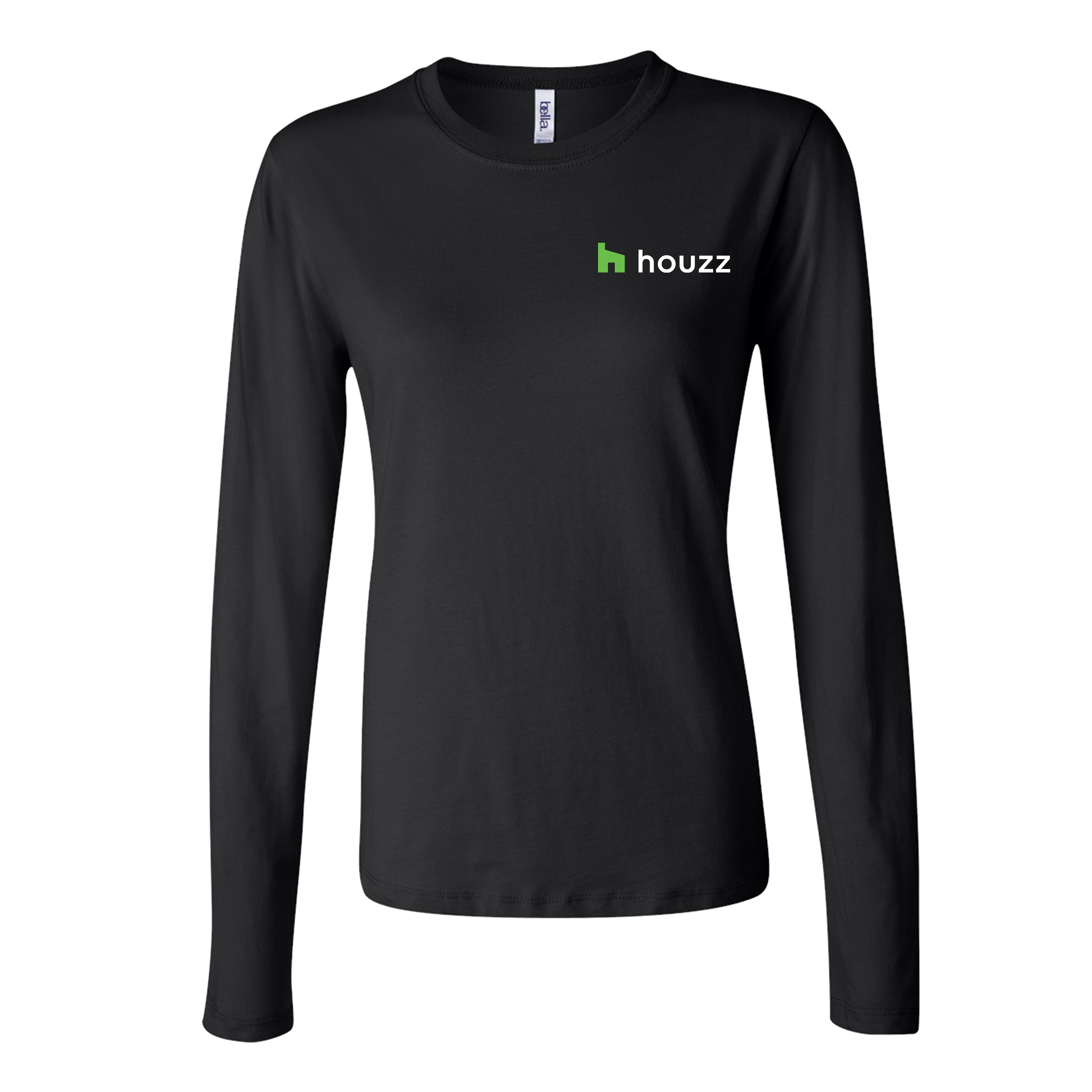 Houzz G Pocket - Womens Cotton Long Sleeve (Left Chest)