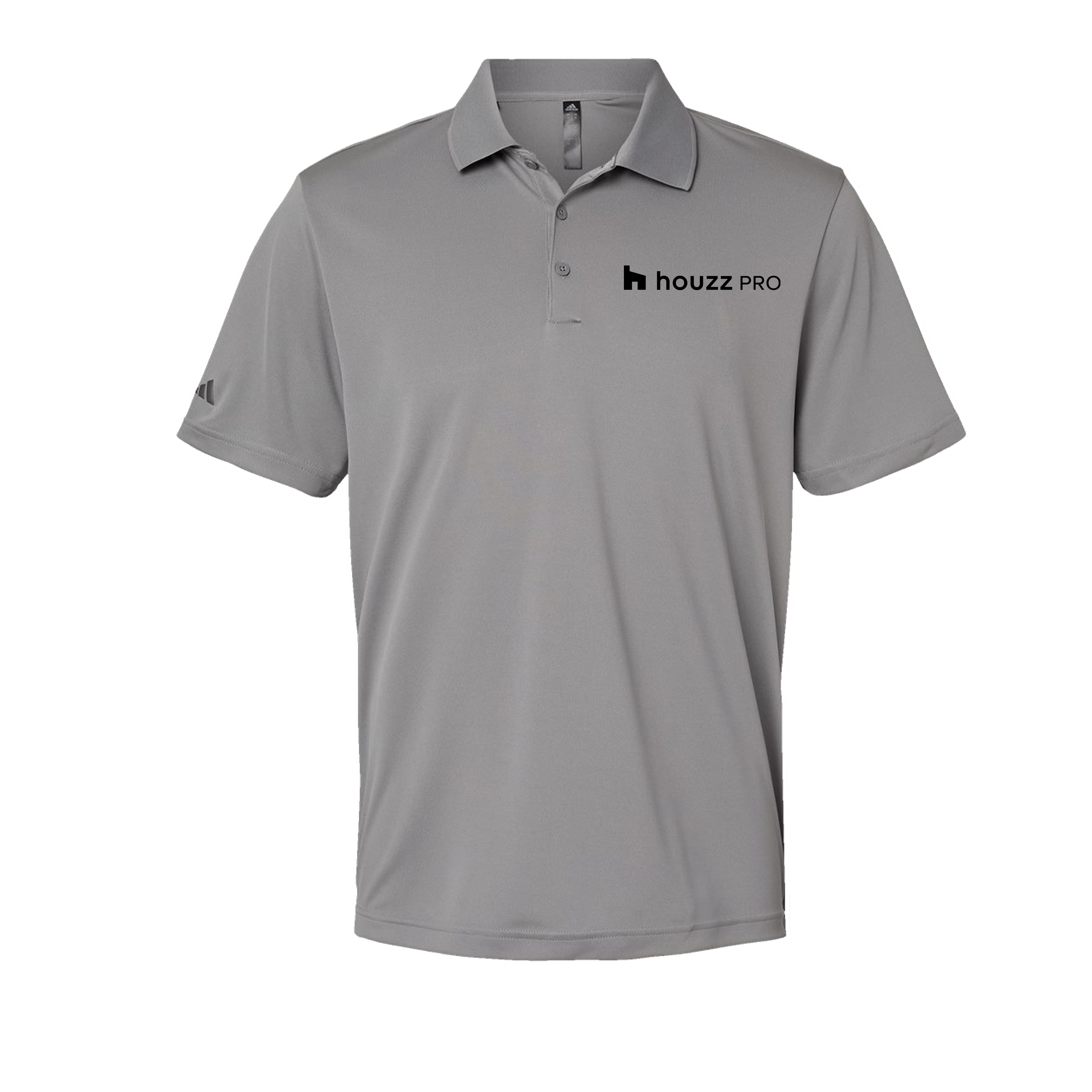 Houzz Pro BW Pocket - Adidas Mens Polo (Left Chest)
