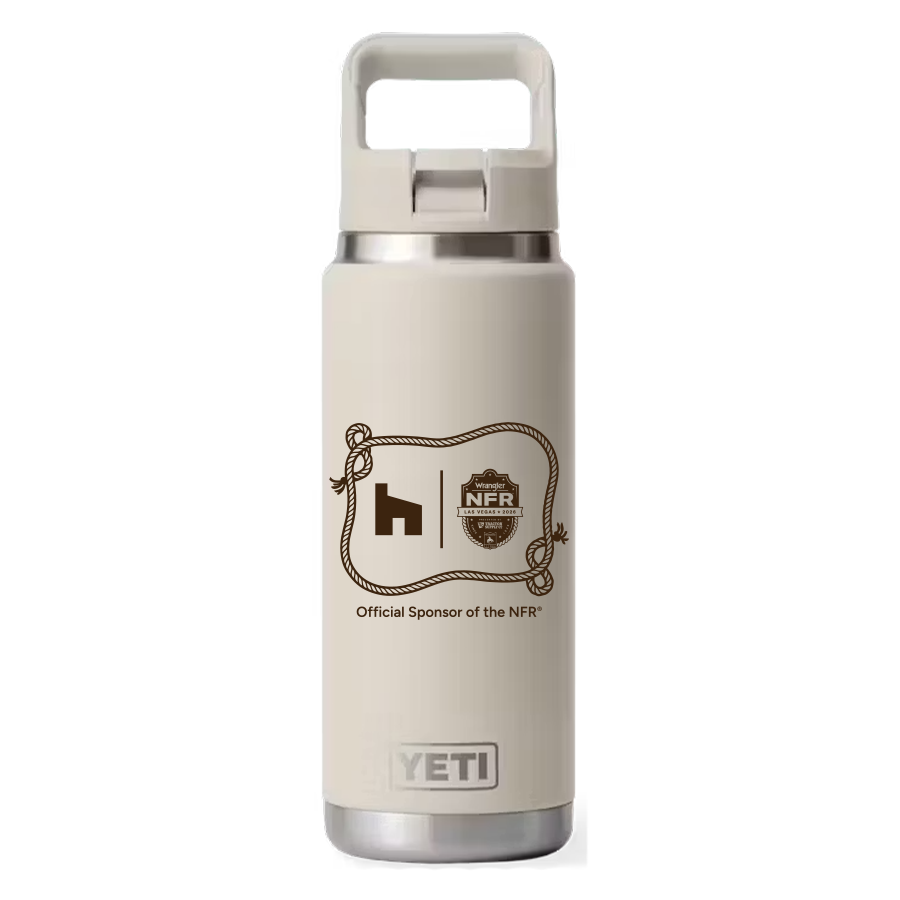Houzz x NFR Saddle Badge - YETI Rambler 26 oz Water Bottle with Straw Cap