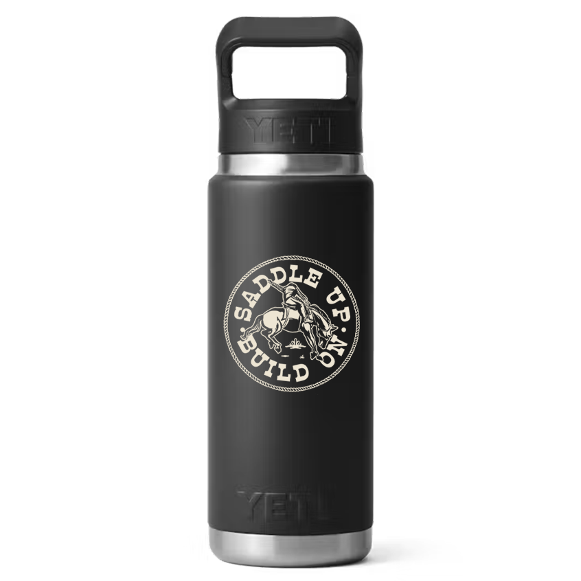 Houzz x NFR Lasso - YETI Rambler 26 oz Water Bottle with Straw Cap