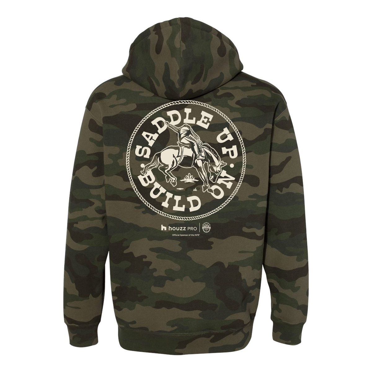 Houzz x NFR Lasso Saddle Up Round - Independent Hooded Pullover Sweatshirt