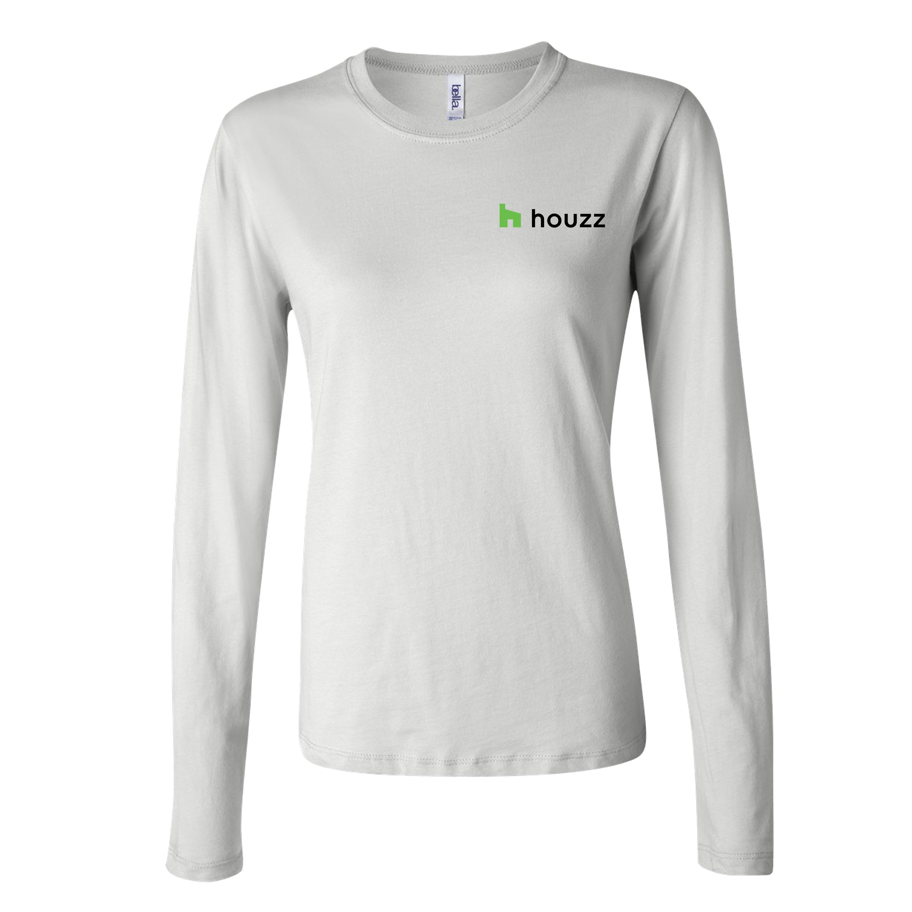 Houzz G Pocket - Womens Cotton Long Sleeve (Left Chest)