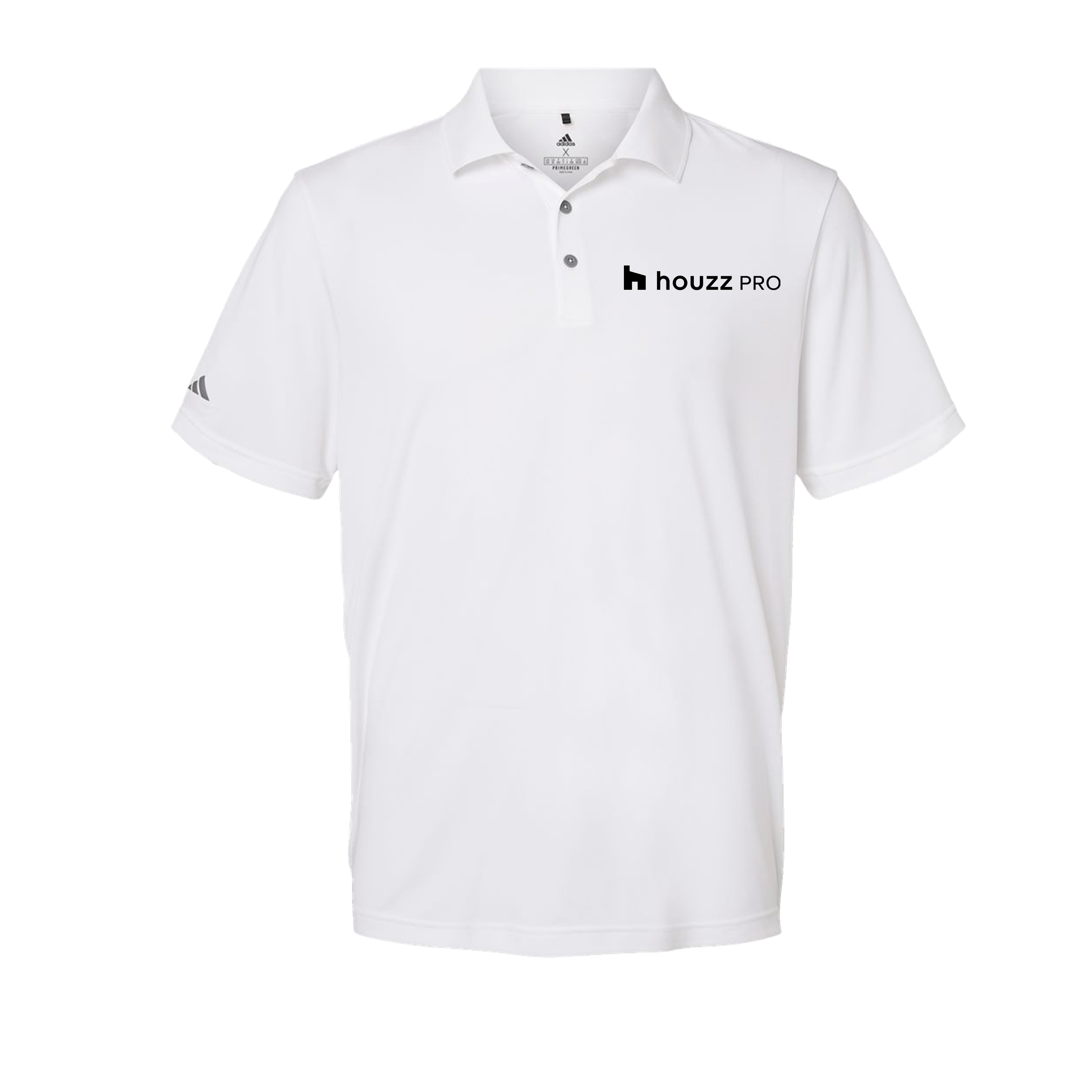 Houzz Pro BW Pocket - Adidas Mens Polo (Left Chest)