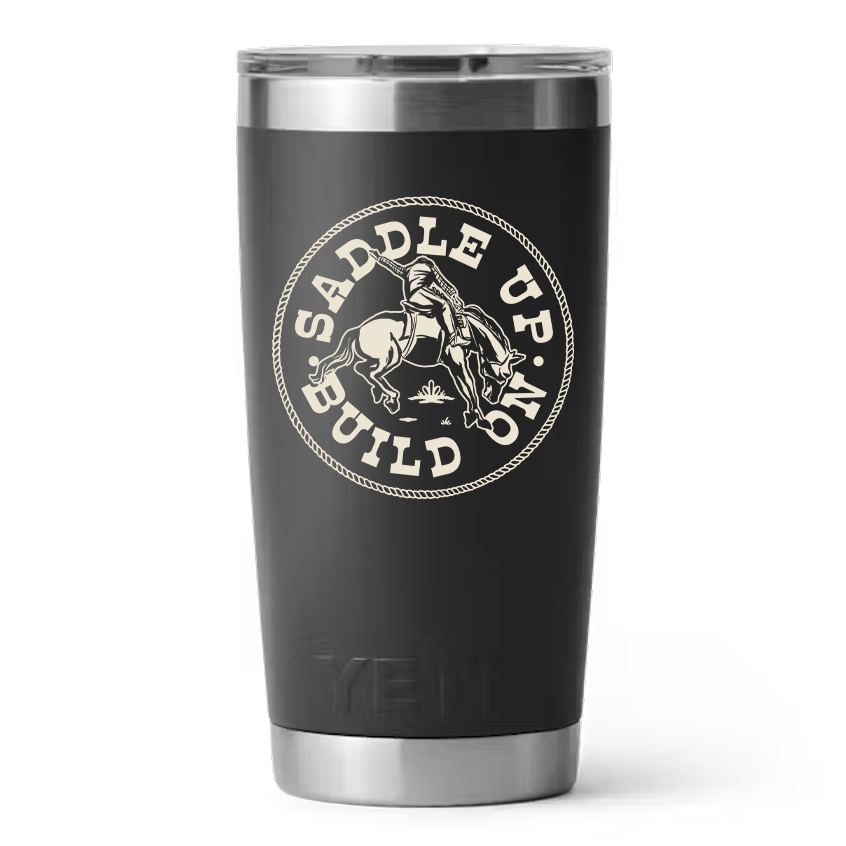 Houzz x NFR Saddle Badge - YETI Rambler 20 oz Tumbler with Magslider Lid